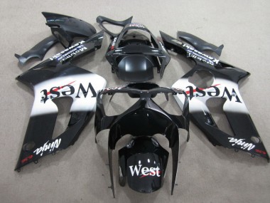 Preto West Ninja 636 Carenagem Moto Kawasaki ZX6R 03-04