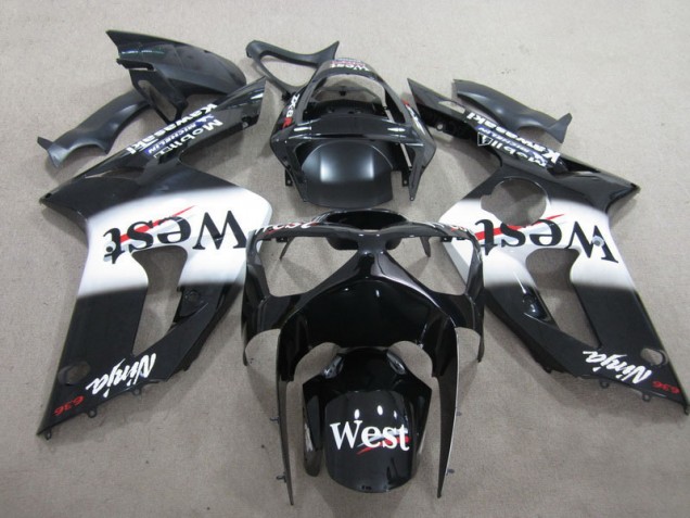 Preto West Ninja 636 Carenagem Moto Kawasaki ZX6R 03-04 Preto West Ninja 636 Carenagem Moto Kawasaki ZX6R 03-04