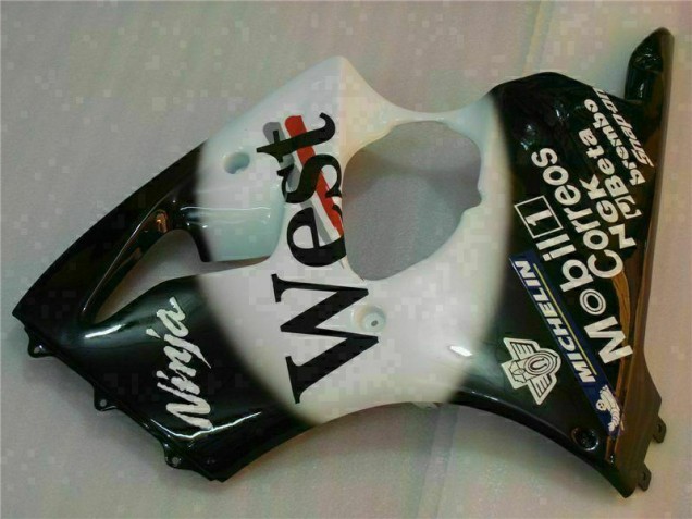 Preto West Ninja Carenagem Moto Kawasaki ZX6R 03-04 Preto West Ninja Carenagem Moto Kawasaki ZX6R 03-04
