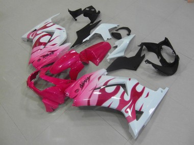 Rosa Branco Carenagem Moto Kawasaki ZX 250R 08-12