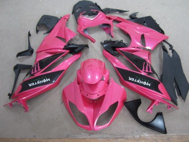 Rosa Preto Monster Carenagem Moto Kawasaki ZX6R 09-12