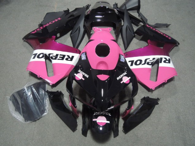 Rosa Preto Repsol Carenagem Moto Honda CBR 600RR 05-06 Rosa Preto Repsol Carenagem Moto Honda CBR 600RR 05-06