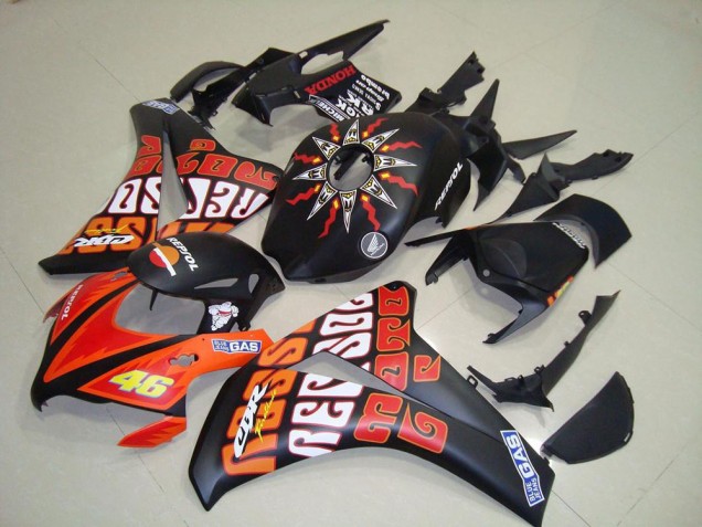Rossi Preto Fosco Carenagem Moto Honda CBR 1000RR 08-11
