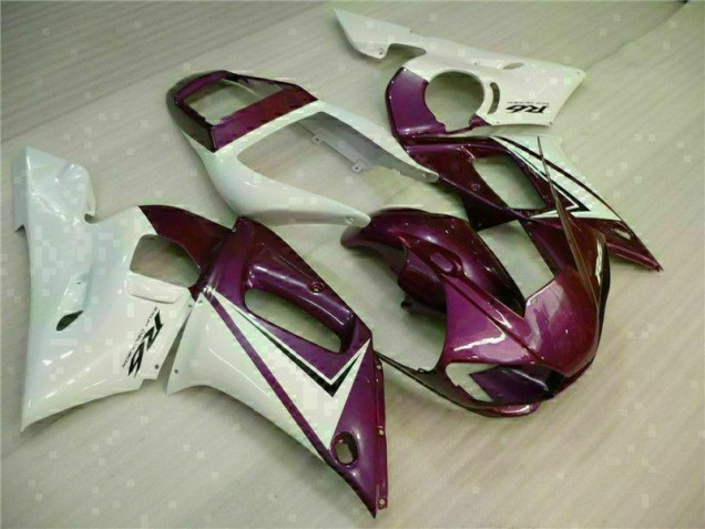 Roxo Branco Carenagem Moto Yamaha R6 98-02 Roxo Branco Carenagem Moto Yamaha R6 98-02
