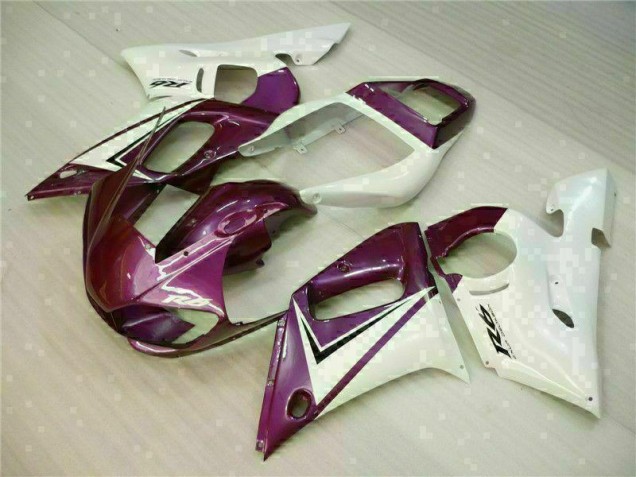 Roxo Branco Carenagem Moto Yamaha R6 98-02 Roxo Branco Carenagem Moto Yamaha R6 98-02