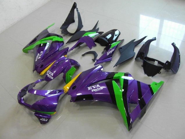 Roxo EVA Corrida Carenagem Moto Kawasaki ZX 250R 08-12 Roxo EVA Corrida Carenagem Moto Kawasaki ZX 250R 08-12