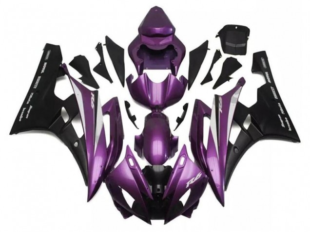 Roxo Preto Carenagem Moto Yamaha R6 06-07