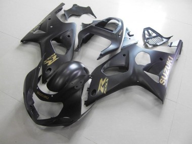 Tudo Preto Fosco & Ouro Adesivo Carenagem Moto Suzuki GSXR 1000 K1 00-02