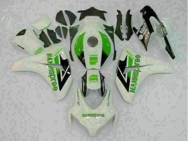 Verde Branco Carenagem Moto Honda CBR 1000RR 08-11 Verde Branco Carenagem Moto Honda CBR 1000RR 08-11