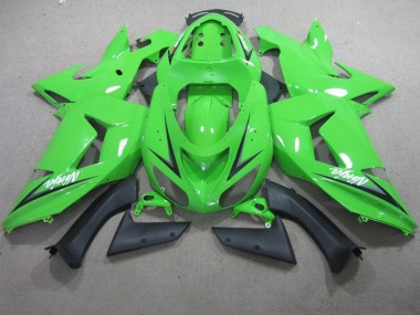 Verde Branco Ninja Carenagem Moto Kawasaki ZX10R 06-07