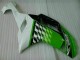 Verde Branco Ninja Carenagem Moto Kawasaki ZX6R 07-08 Verde Branco Ninja Carenagem Moto Kawasaki ZX6R 07-08