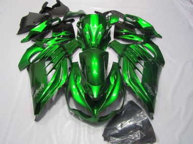 Verde Branco Ninja Decalque Carenagem Moto Kawasaki ZX14R ZZR 1400 12-21