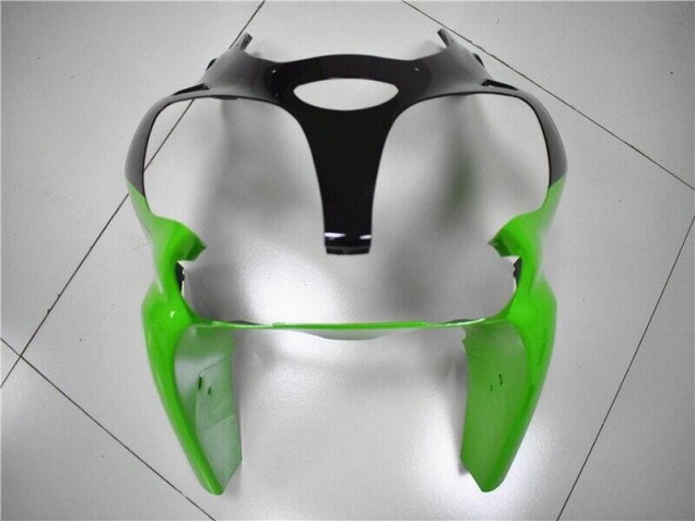 Verde Branco Preto Carenagem Moto Kawasaki ZX6R 00-02 Verde Branco Preto Carenagem Moto Kawasaki ZX6R 00-02