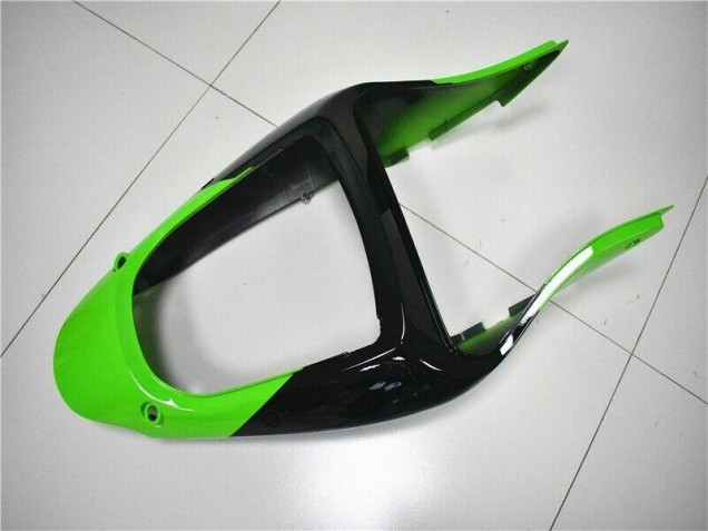 Verde Branco Preto Carenagem Moto Kawasaki ZX6R 00-02 Verde Branco Preto Carenagem Moto Kawasaki ZX6R 00-02