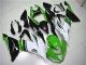 Verde Branco Preto Carenagem Moto Kawasaki ZX6R 13-18 Verde Branco Preto Carenagem Moto Kawasaki ZX6R 13-18