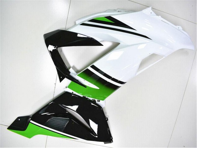 Verde Branco Preto Carenagem Moto Kawasaki ZX6R 13-18 Verde Branco Preto Carenagem Moto Kawasaki ZX6R 13-18