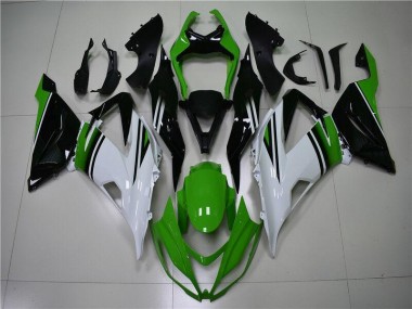 Verde Branco Preto Carenagem Moto Kawasaki ZX6R 13-18