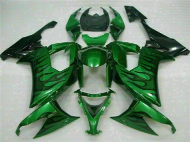 Verde Chama Carenagem Moto Kawasaki ZX10R 08-10