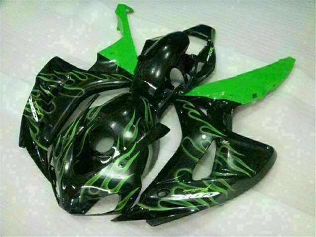 Verde Chama Preto Carenagem Moto Honda CBR 1000RR 06-07 Verde Chama Preto Carenagem Moto Honda CBR 1000RR 06-07