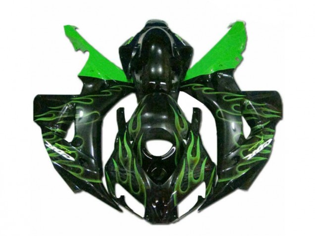 Verde Chama Preto Carenagem Moto Honda CBR 1000RR 06-07 Verde Chama Preto Carenagem Moto Honda CBR 1000RR 06-07