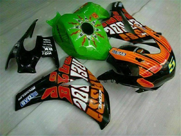 Verde Laranja Carenagem Moto Honda CBR 1000RR 08-11 Verde Laranja Carenagem Moto Honda CBR 1000RR 08-11