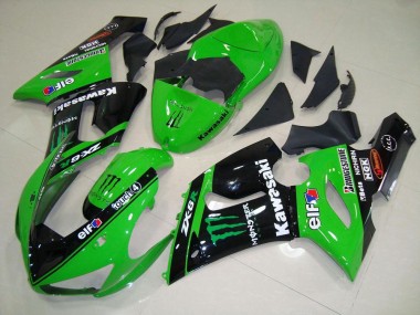 Verde Monster Carenagem Moto Kawasaki ZX6R 05-06