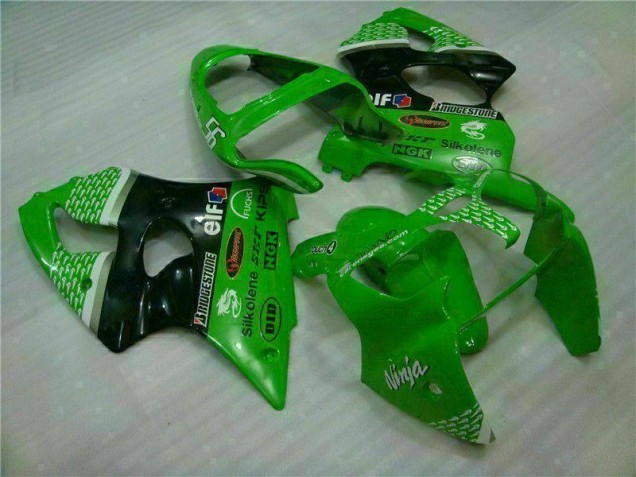 Verde Preto Abs Carenagem Moto Kawasaki ZX6R 00-02 Verde Preto Abs Carenagem Moto Kawasaki ZX6R 00-02