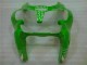 Verde Preto Abs Carenagem Moto Kawasaki ZX6R 00-02 Verde Preto Abs Carenagem Moto Kawasaki ZX6R 00-02