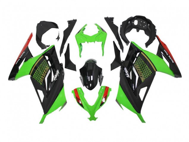 Verde Preto Abs Kits Carenagem Moto Kawasaki ZX6R 13-18 Verde Preto Abs Kits Carenagem Moto Kawasaki ZX6R 13-18