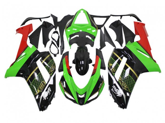 Verde Preto Abs Moto Plástico Kawasaki ZX10R 08-10 Verde Preto Abs Moto Plástico Kawasaki ZX10R 08-10