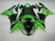Verde Preto Abs Motocicleta Plástico Kawasaki ZX6R 09-12 Verde Preto Abs Motocicleta Plástico Kawasaki ZX6R 09-12