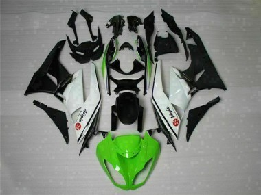 Verde Preto Branco 25 Carenagem Moto Kawasaki ZX6R 09-12