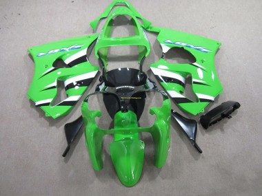 Verde Preto Branco Abs Motocicleta Plásticos Kawasaki ZX6R 00-02