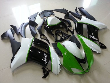 Verde Preto Branco Carenagem Moto Kawasaki ZX6R 07-08