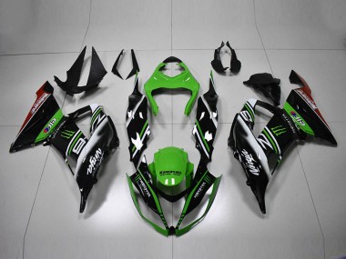 Verde Preto Branco Carenagem Moto Kawasaki ZX6R 13-18