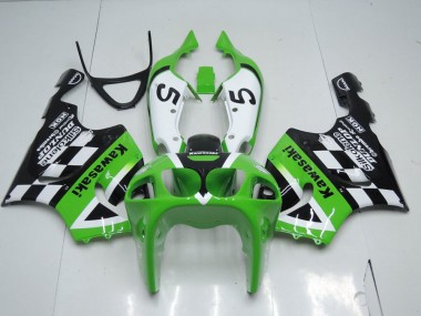 Verde Preto & Branco Carenagem Moto Kawasaki ZX7R 96-03
