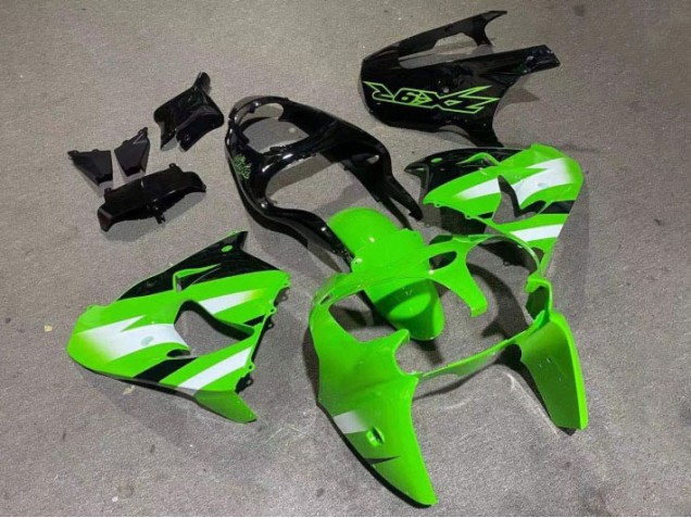 Verde Preto Brilhante Carenagem Moto Kawasaki ZX9R 02-03 Verde Preto Brilhante Carenagem Moto Kawasaki ZX9R 02-03