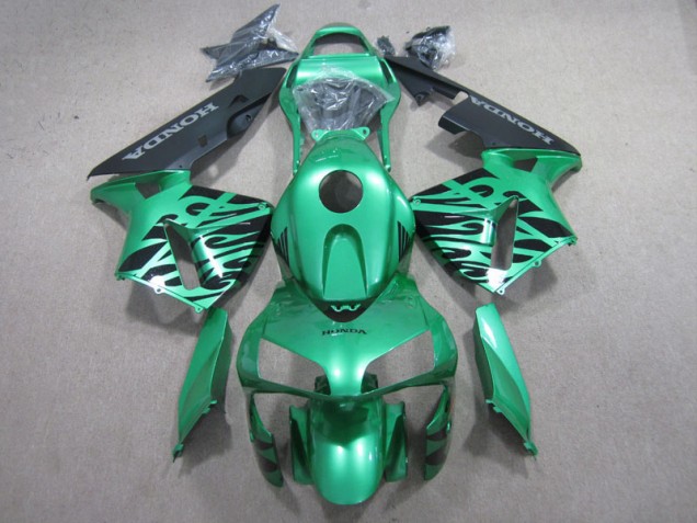 Verde Preto Carenagem Moto Honda CBR 600RR 03-04 Verde Preto Carenagem Moto Honda CBR 600RR 03-04