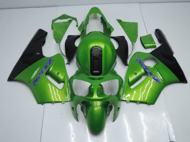 Verde & Preto Carenagem Moto Kawasaki ZX12R 00-01