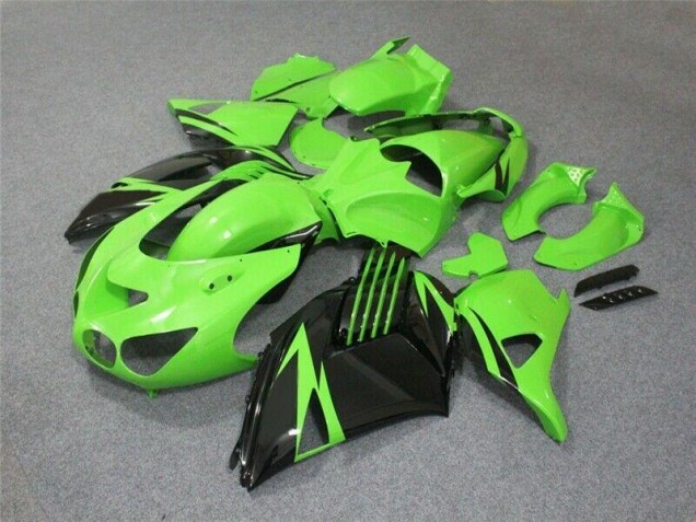 Verde Preto Carenagem Moto Kawasaki ZX14R ZZR 1400 06-11 Verde Preto Carenagem Moto Kawasaki ZX14R ZZR 1400 06-11