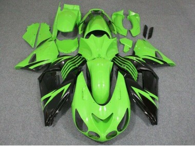 Verde Preto Carenagem Moto Kawasaki ZX14R ZZR 1400 06-11