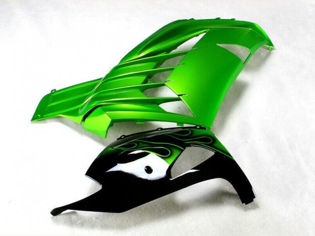 Verde Preto Carenagem Moto Kawasaki ZX14R ZZR 1400 12-21 Verde Preto Carenagem Moto Kawasaki ZX14R ZZR 1400 12-21