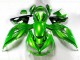 Verde Preto Carenagem Moto Kawasaki ZX14R ZZR 1400 12-21 Verde Preto Carenagem Moto Kawasaki ZX14R ZZR 1400 12-21