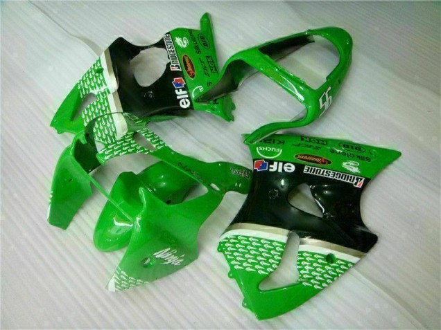 Verde Preto Carenagem Moto & Plástico Moto Kawasaki ZX6R 00-02 Verde Preto Carenagem Moto & Plástico Moto Kawasaki ZX6R 00-02