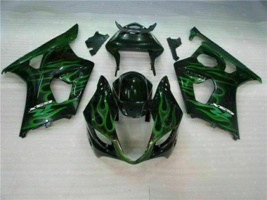 Verde Preto Carenagem Moto Suzuki GSXR 1000 K3 03-04