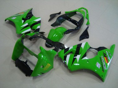 Verde Preto Carroçaria Moto Kawasaki ZX6R 00-02