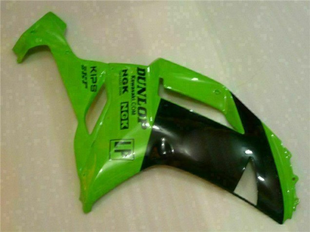 Verde Preto Dunlop Carenagem Moto Kawasaki ZX6R 07-08 Verde Preto Dunlop Carenagem Moto Kawasaki ZX6R 07-08