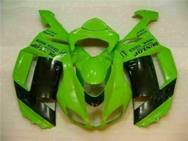 Verde Preto Dunlop Carenagem Moto Kawasaki ZX6R 07-08