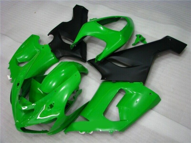Verde Preto Fosco Carenagem Moto Kawasaki ZX6R 05-06 Verde Preto Fosco Carenagem Moto Kawasaki ZX6R 05-06
