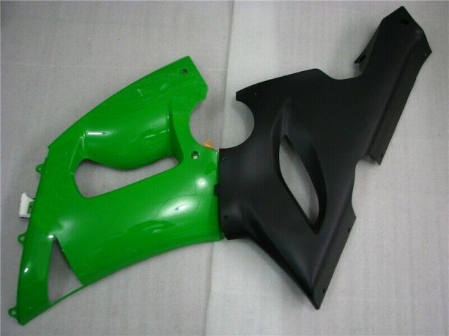 Verde Preto Fosco Carenagem Moto Kawasaki ZX6R 05-06 Verde Preto Fosco Carenagem Moto Kawasaki ZX6R 05-06